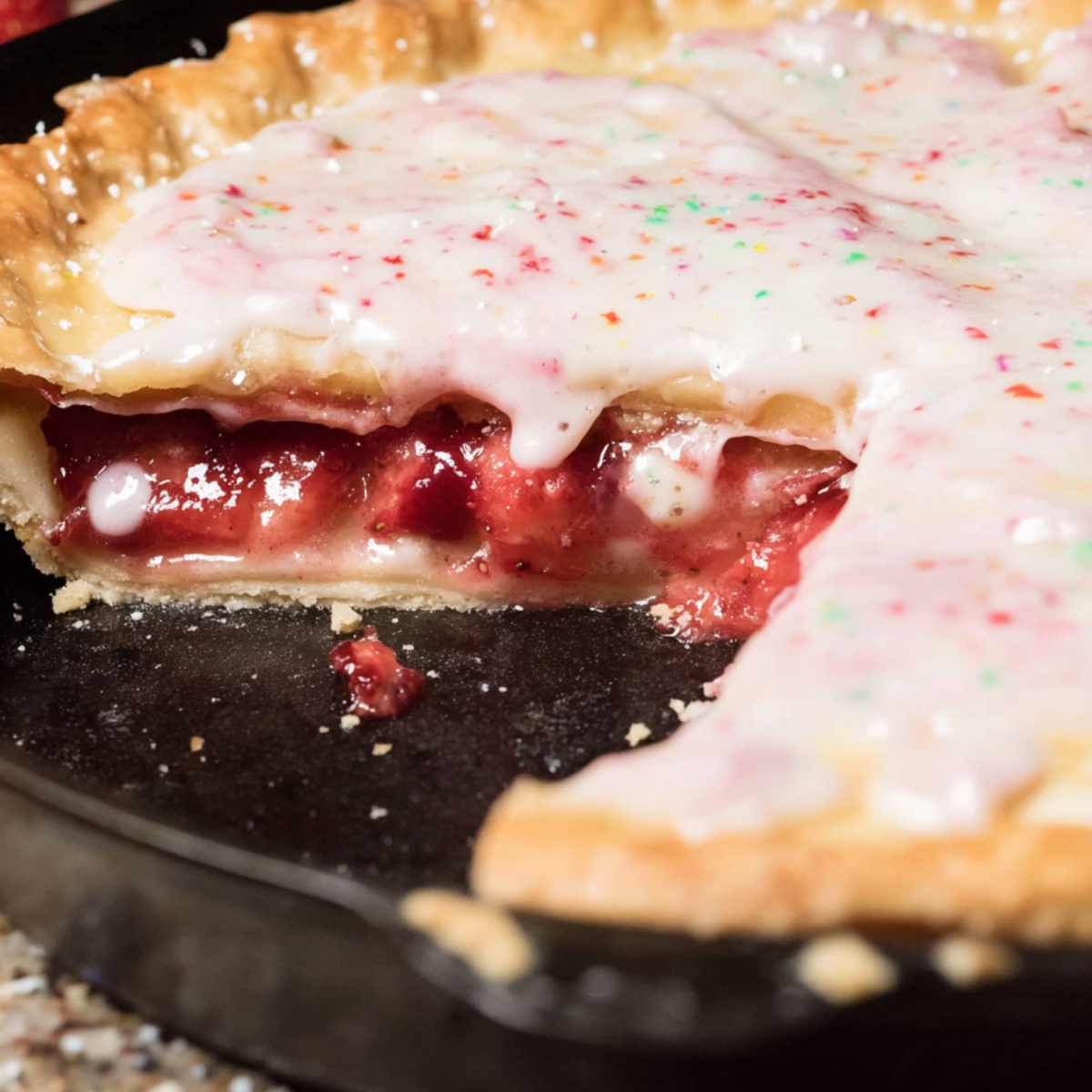 Strawberry Pop Tart Pie