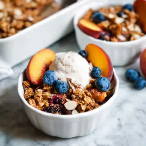 Vegan Blueberry Nectarine Crisp