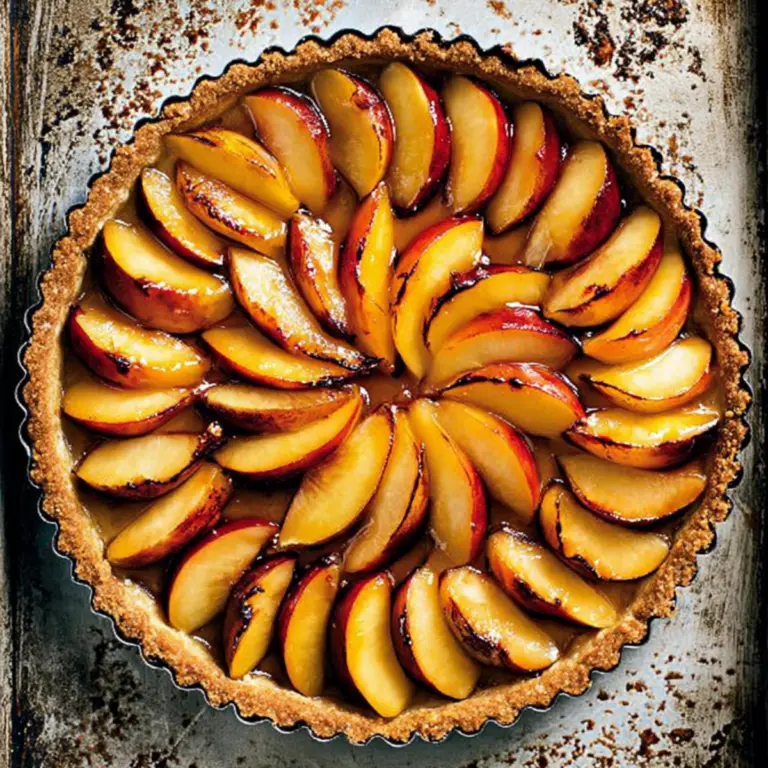brown butter nectarine tart