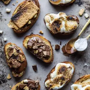 15 Minute Deconstructed S’mores Crostini