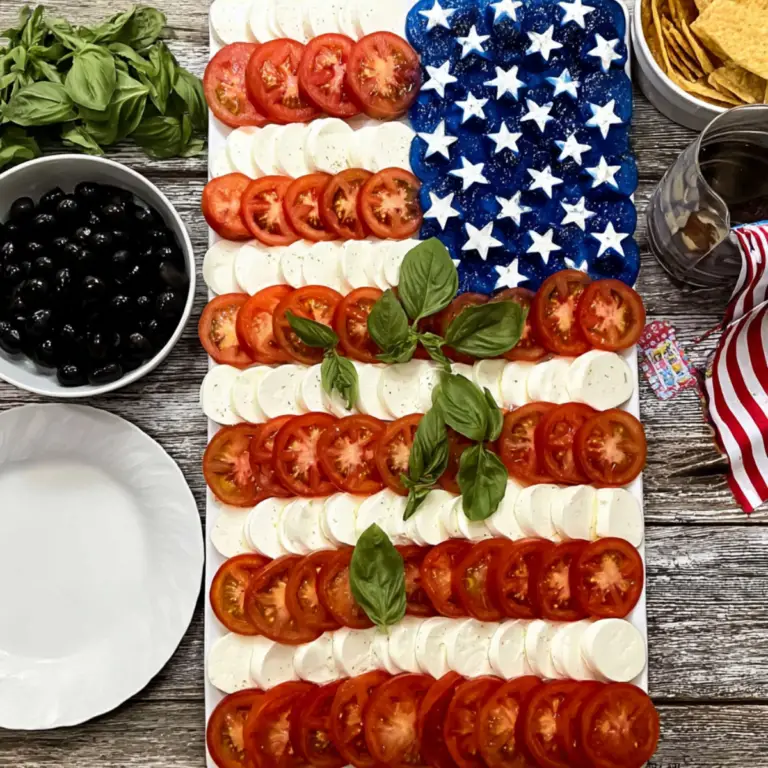 American Flag Caprese Salad