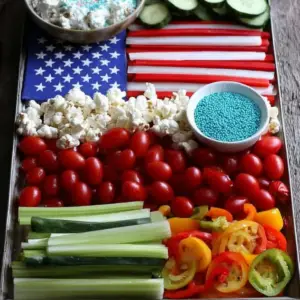 American Flag Vegetable Tray