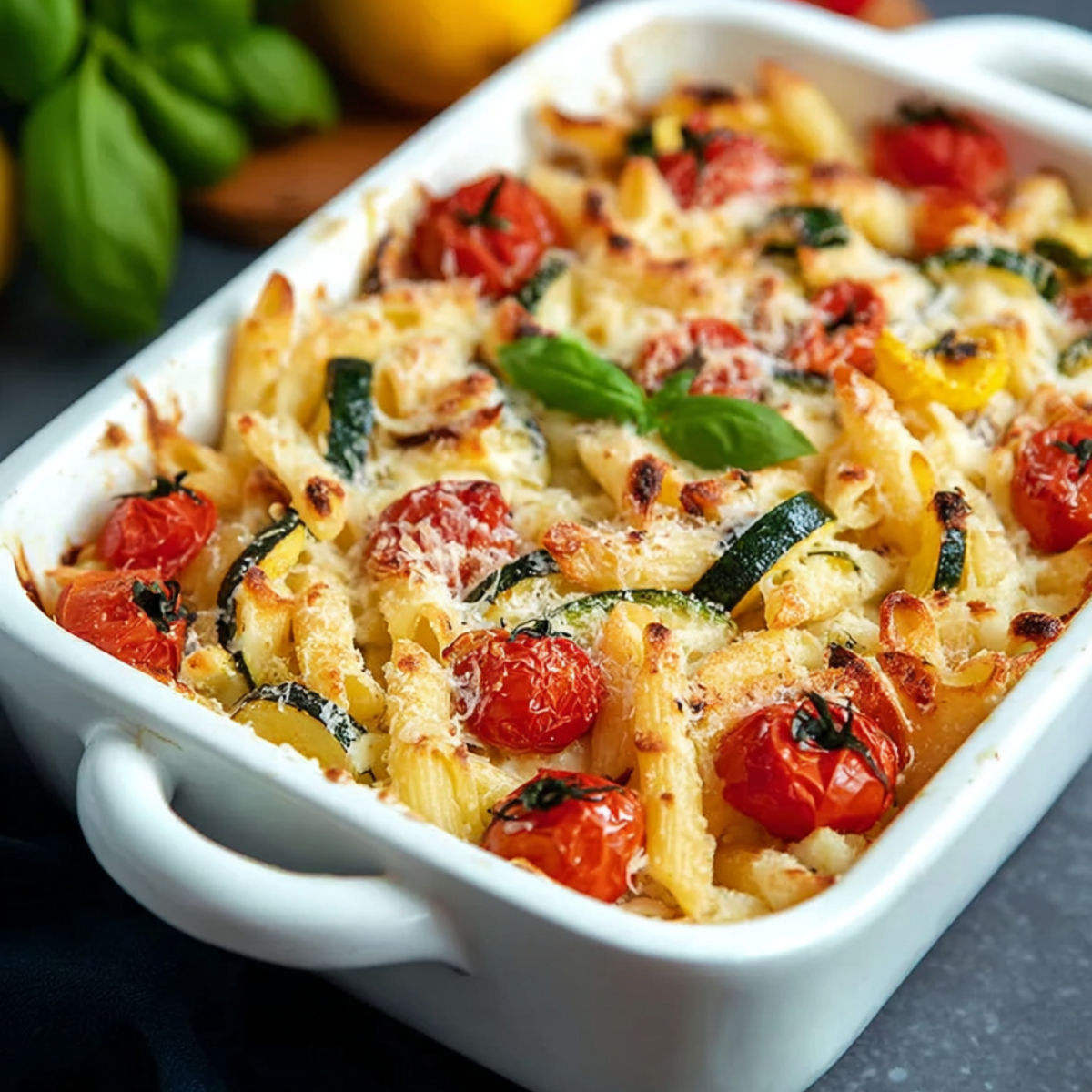 Baked Feta Pasta with Vegetables