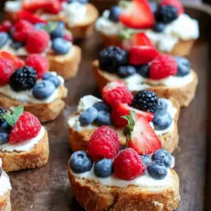 Summer Berry Crostini with Lemon