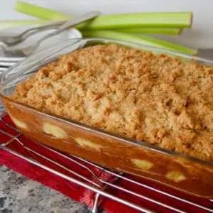 Brown Sugar Topped Rhubarb Cake