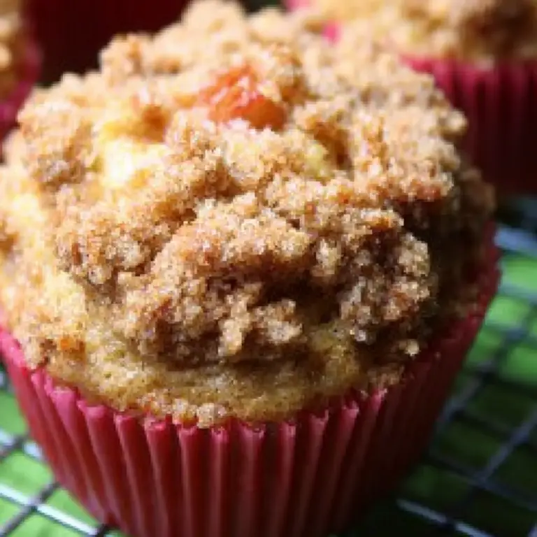 Buttermilk Rhubarb Muffins with Sugar Crumble