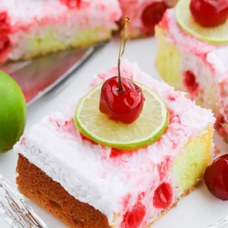 Cherry Limeade Poke Cake