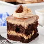 Chocolate Peanut Butter Poke Cake