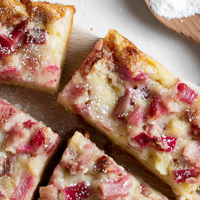 Custard Rhubarb Bars
