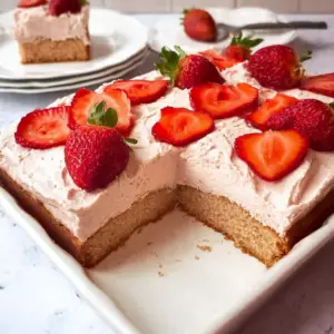Fresh Strawberry Sheet Cake