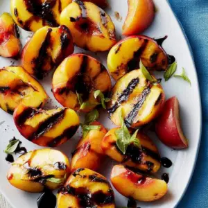 Grilled Stone Fruits with Balsamic Syrup