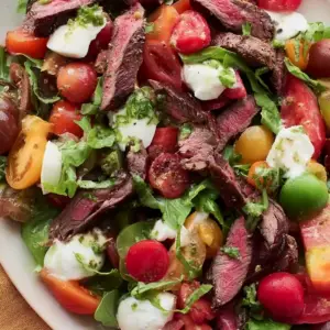 Heirloom Tomato and Steak Caprese