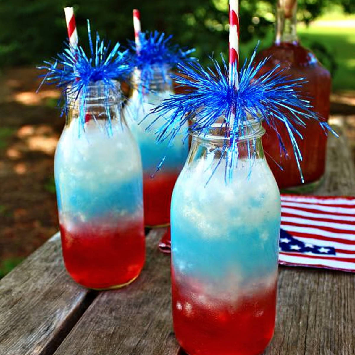 July 4th Layered Drinks