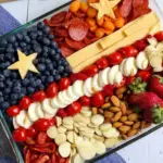 Keto 4th of July Cheese Tray