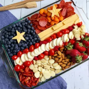 Keto 4th of July Cheese Tray