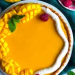 Mango Curd Tart with a Coconut Crust