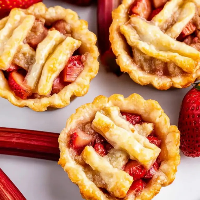Mini Strawberry Rhubarb Pies