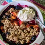 Nectarine and Blueberry Crisp