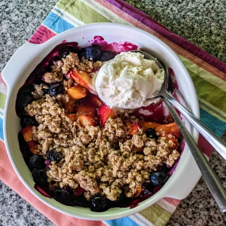 Nectarine and Blueberry Crisp