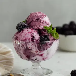 No Churn Mulberry Ice Cream