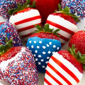 Patriotic Chocolate Covered Strawberries