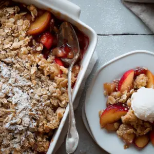 Plum and Nectarine Crisp