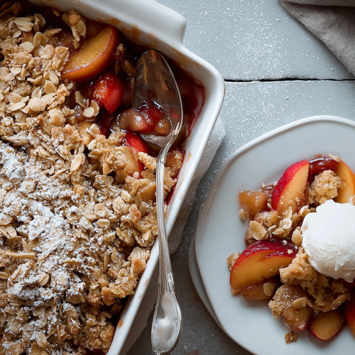Plum and Nectarine Crisp