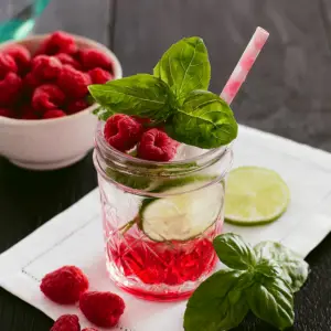 Raspberry Basil Mojito