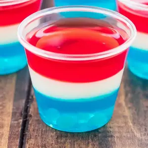 Red White & Blue American Flag Jello Shots