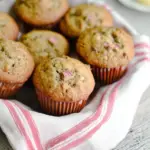 Rhubarb Banana Muffins