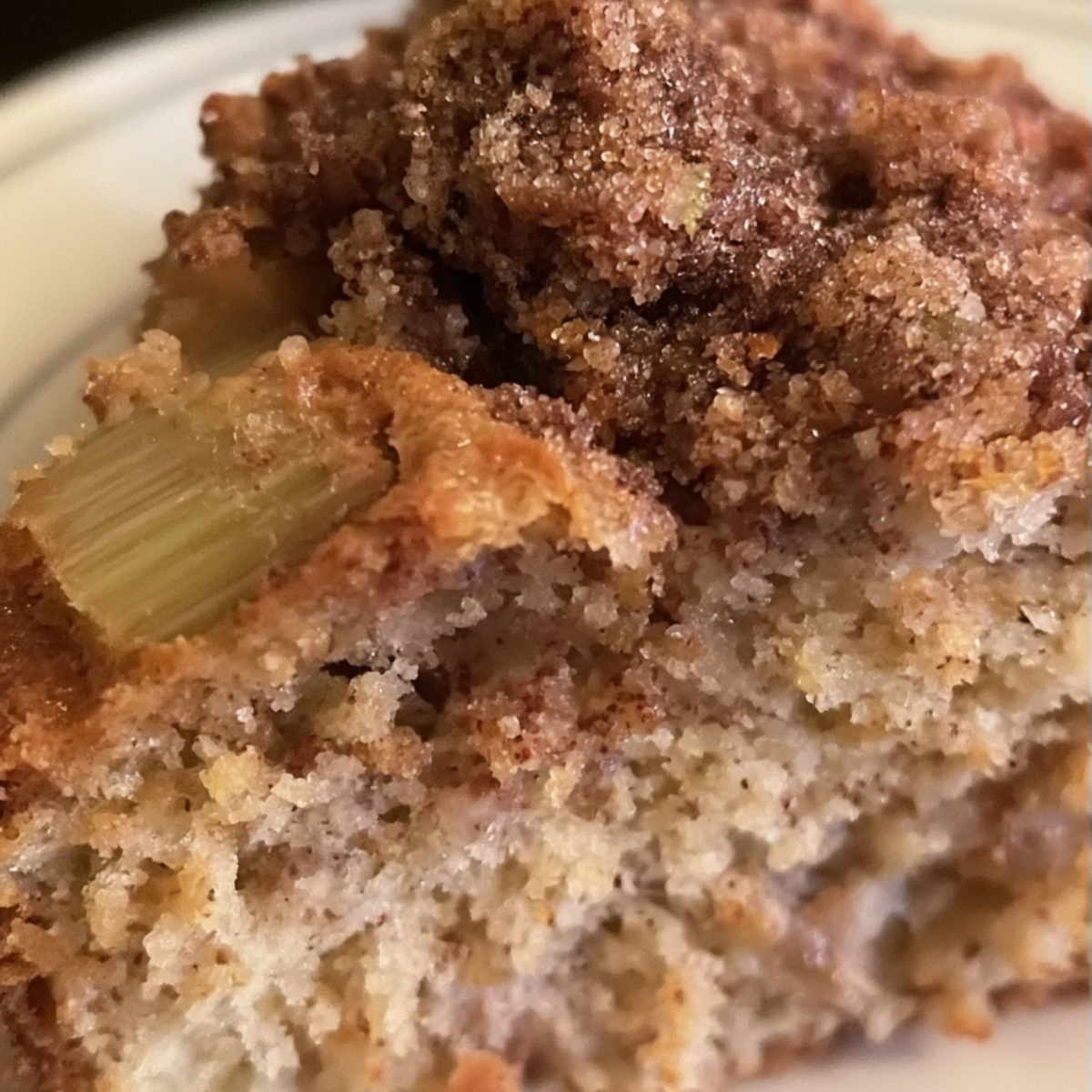 Rhubarb Coffee Cake with Buttermilk