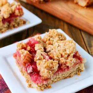 Rhubarb Oatmeal Bars