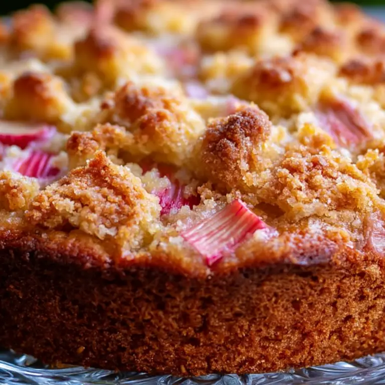 Rhubarb Streusel Coffee Cake