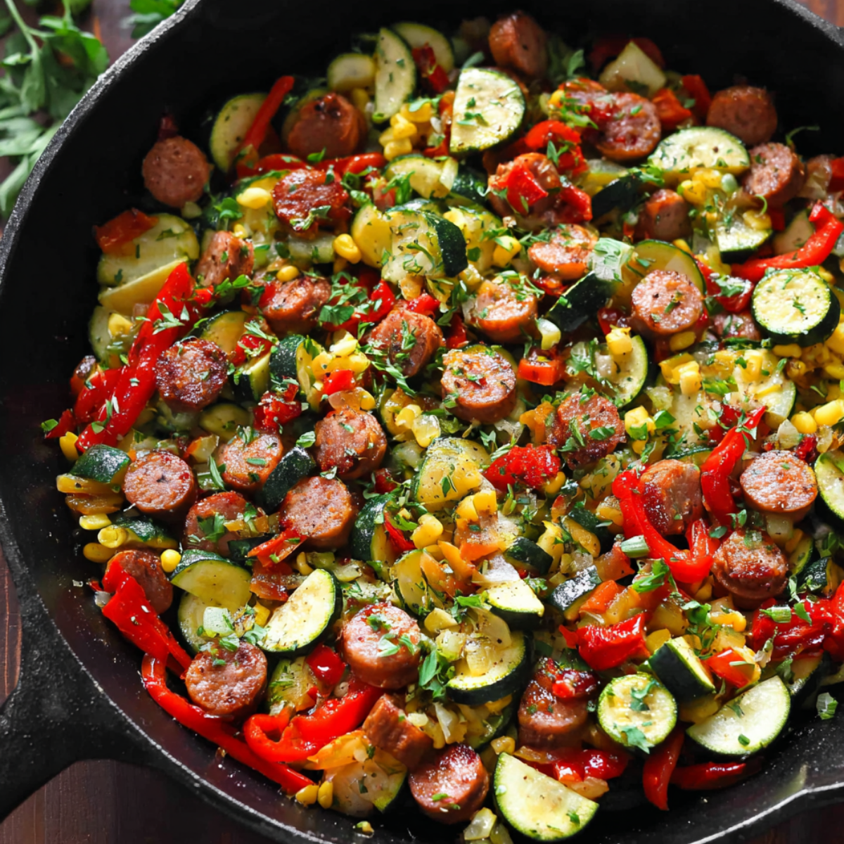 Sausage and Veggies Skillet