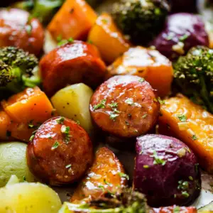 Sheet Pan Honey Garlic Kielbasa