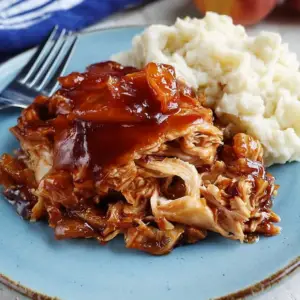 Slow Cooker Chicken with Sweet Peach Barbecue Glaze