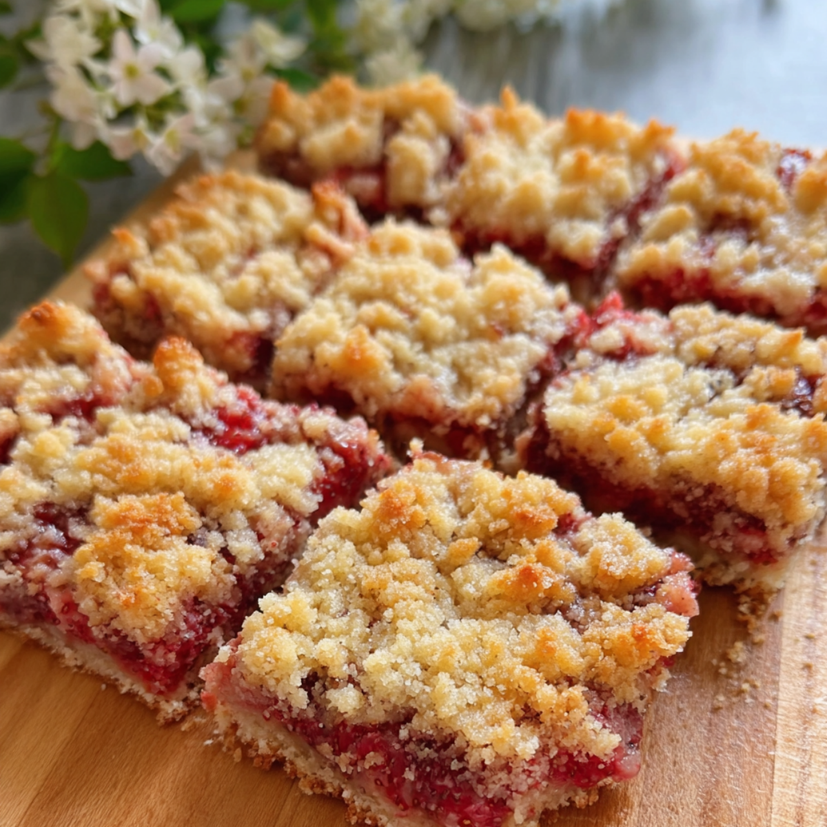 Strawberry Cheesecake Crumb Bars