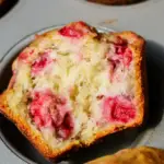 Strawberry Rhubarb Sour Cream Muffins