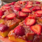Strawberry Rhubarb Upside Down Cake