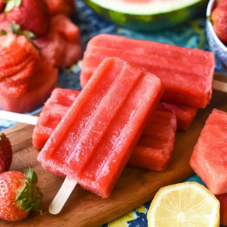 Strawberry Watermelon Popsicles