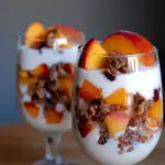Vanilla Bean Yogurt Nectarine Parfaits with Candied Nuts