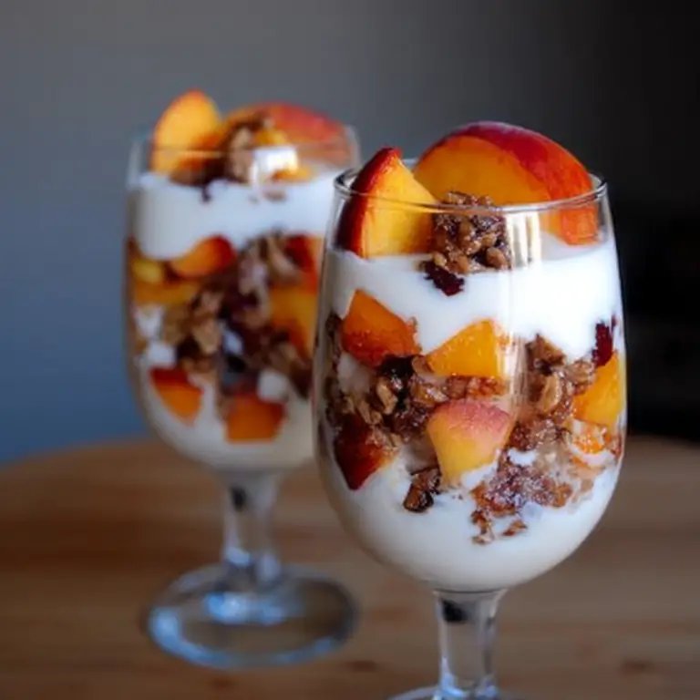 Vanilla Bean Yogurt Nectarine Parfaits with Candied Nuts