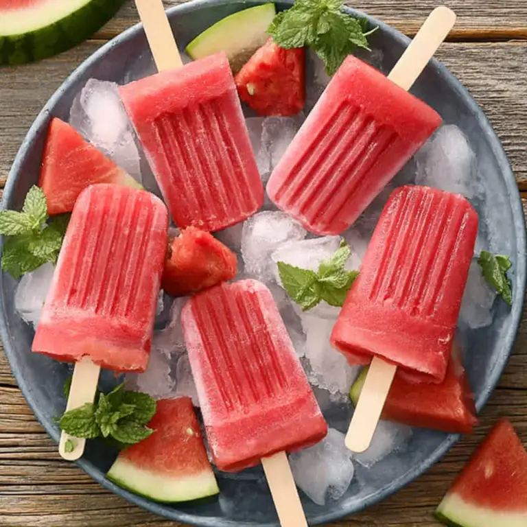 Watermelon Mint Popsicles