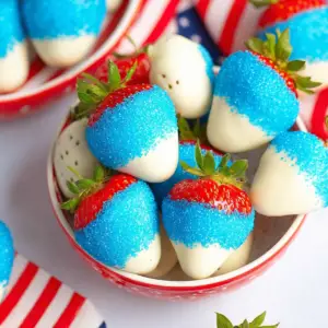 White and Blue Strawberries