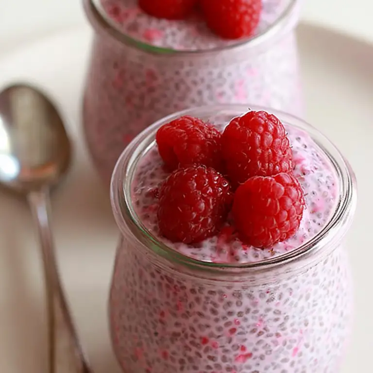 5 Ingredient Raspberry Chia Pudding