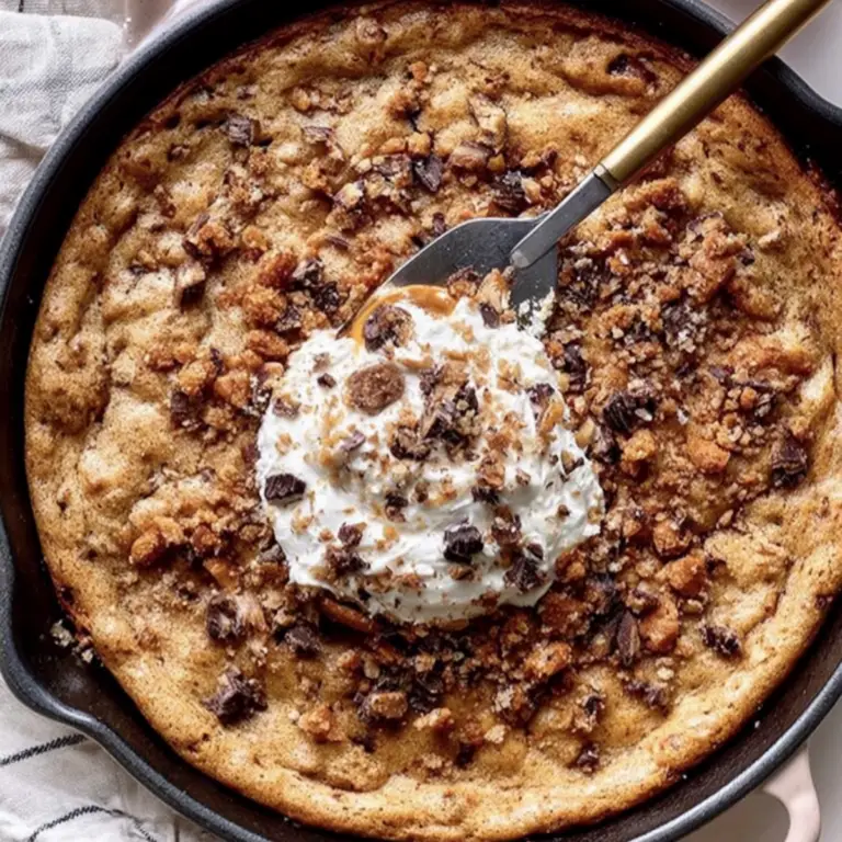 Biscoff Cookie Butter Skillet Cookie