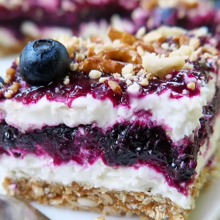 Blueberry Pretzel Salad