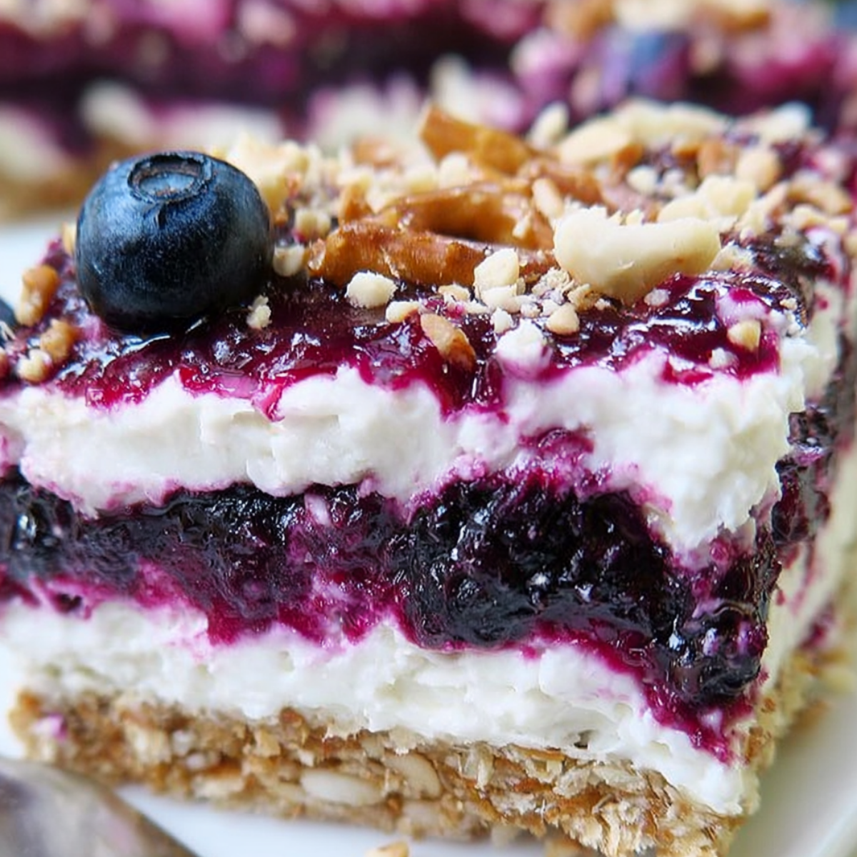 Blueberry Pretzel Salad