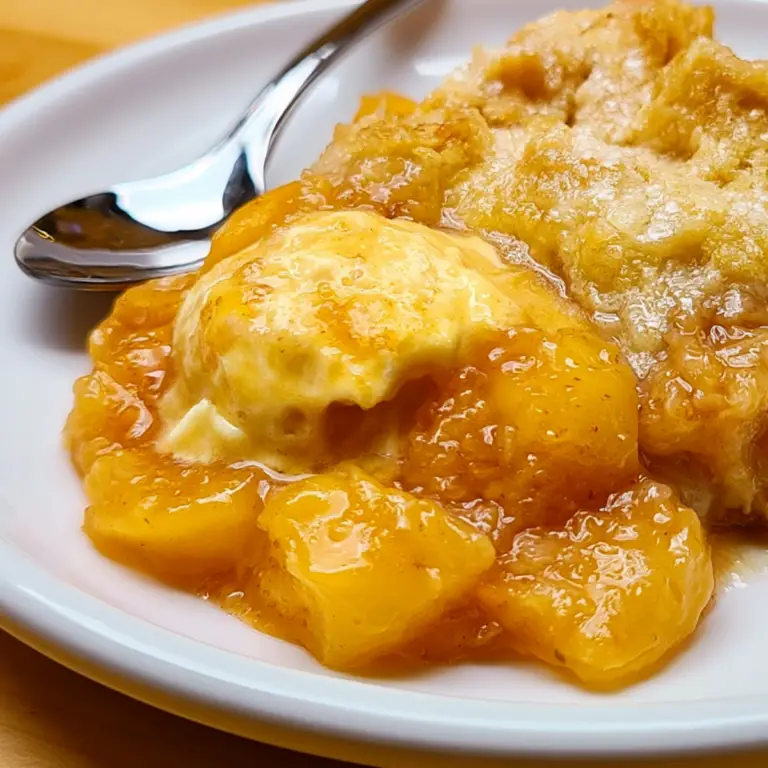 Peach Cobbler with Canned Peaches