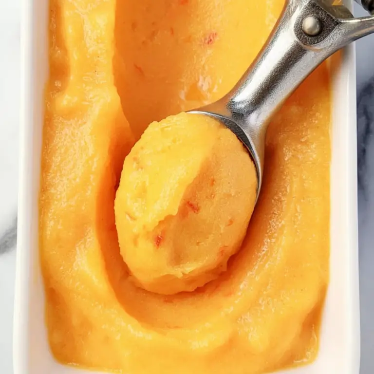 Peach Sorbet Without Ice Cream Maker